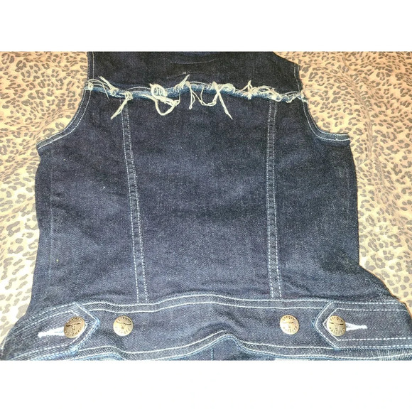 Sergio Valente Denim Jacket Vest Women's Size Small Cotton Flap Pockets (EE) - Picture 7 of 7